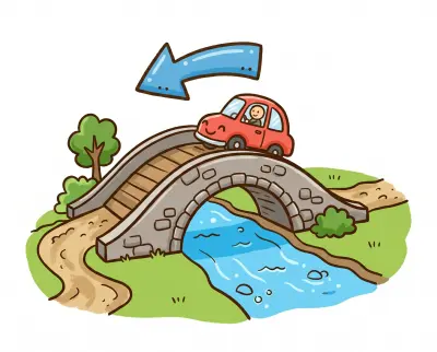 Go over the bridge